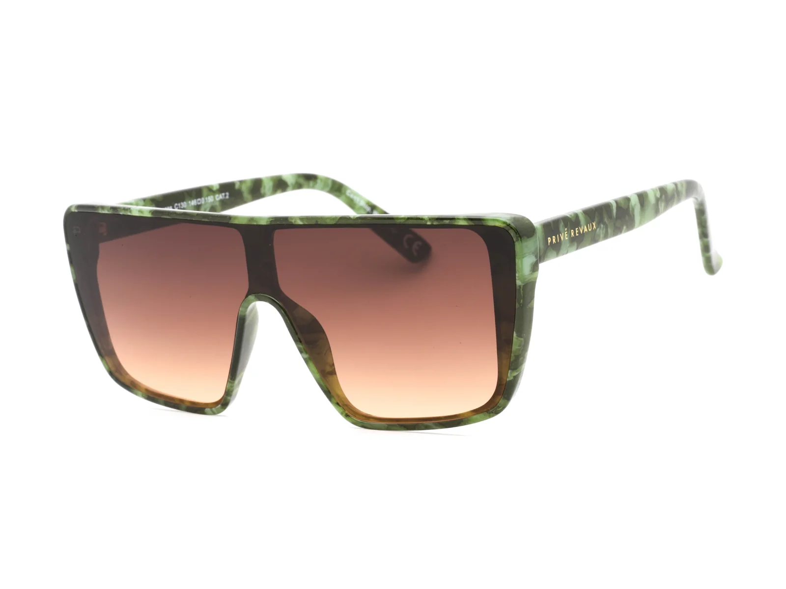 Privé Revaux Deuces sunglasses in green camo, side view