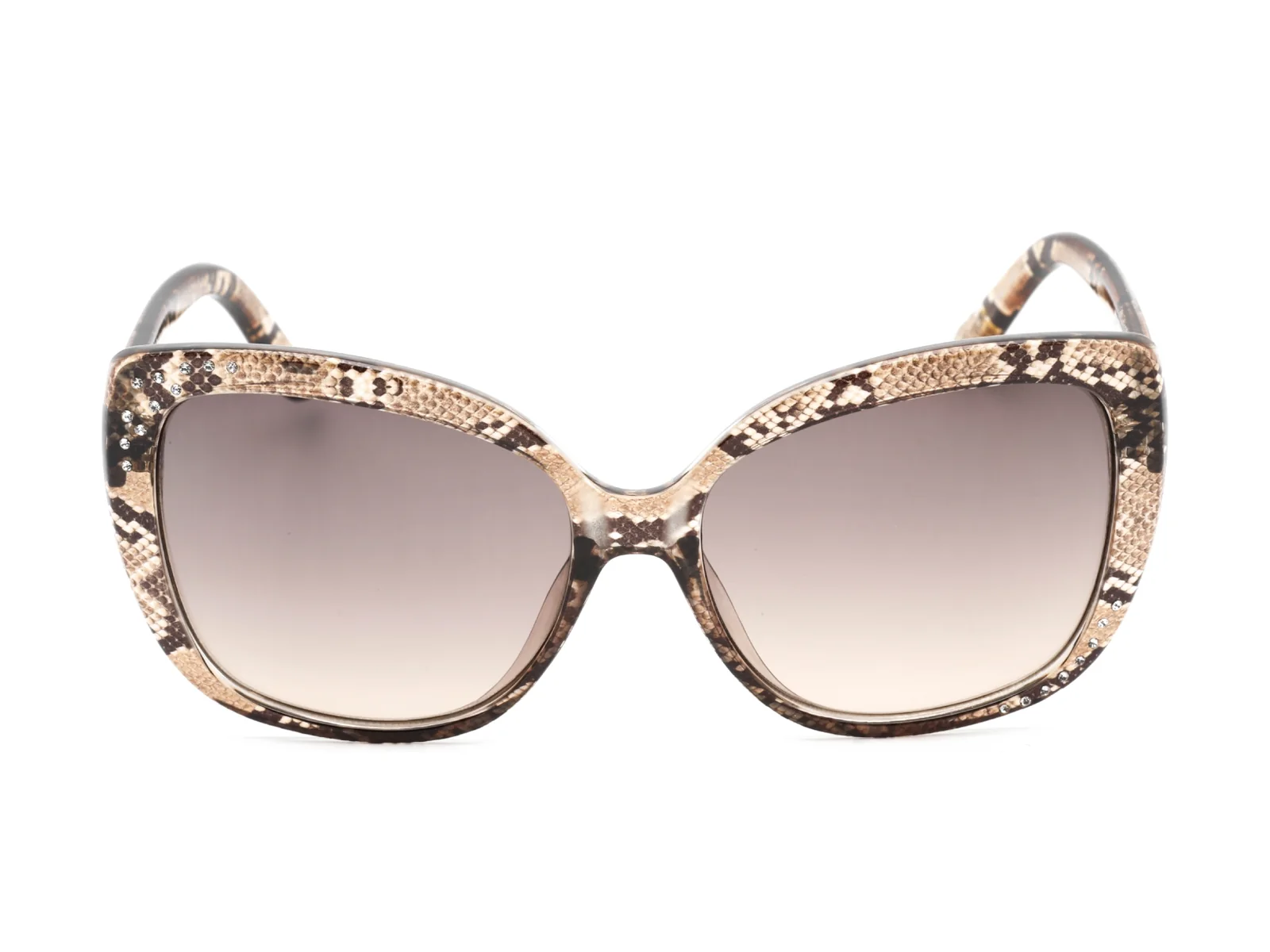 Guess Factory GF0383 sunglasses in shiny light brown, front view