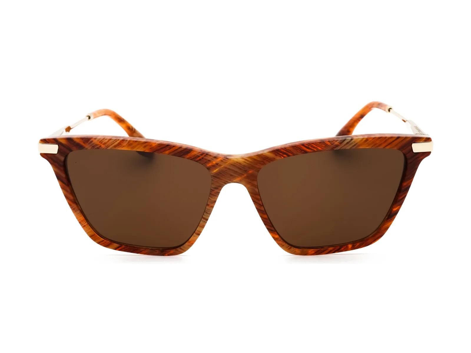 Victoria Beckham VB663S sunglasses in amber horn, front view