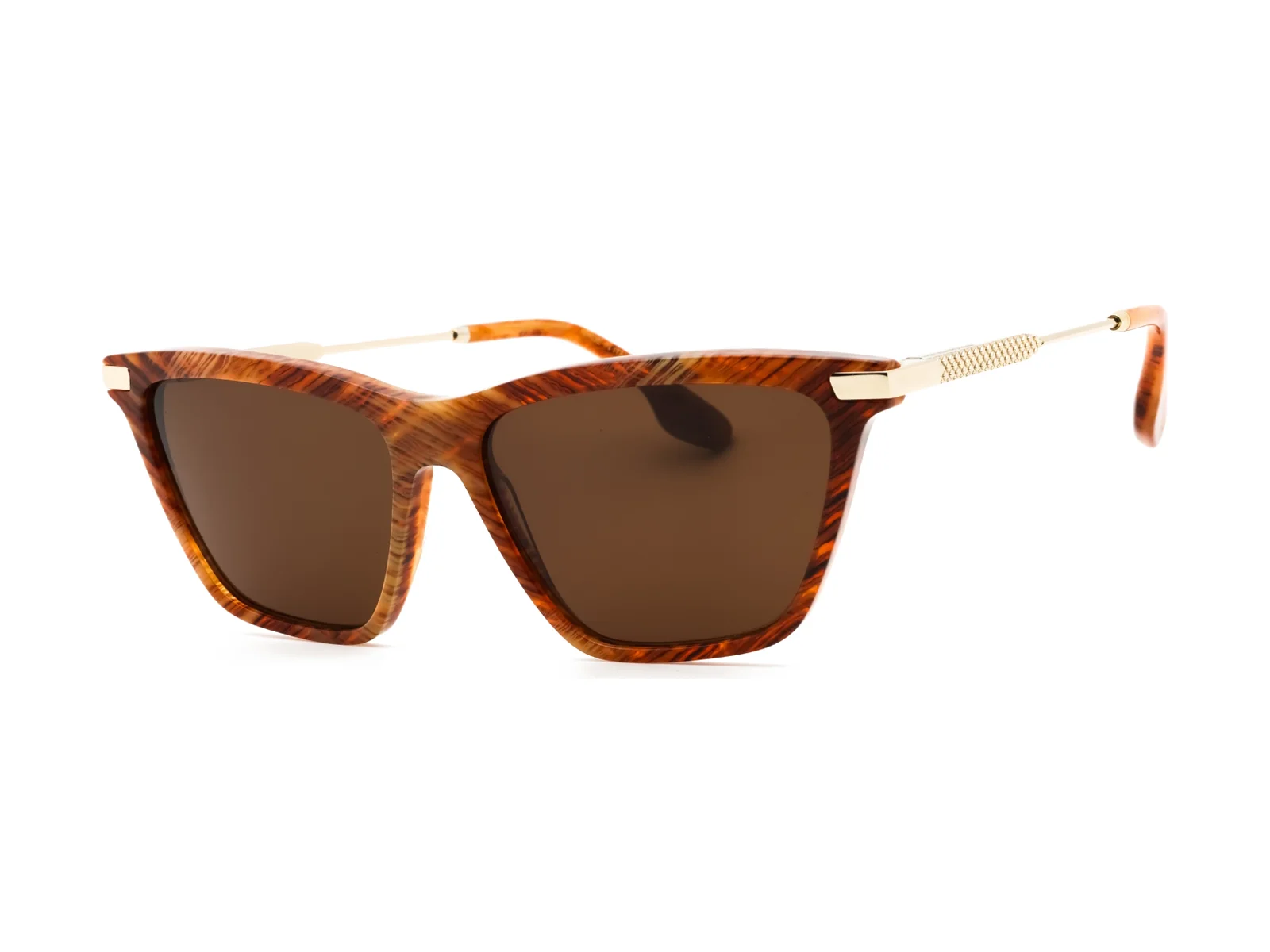 Victoria Beckham VB663S sunglasses in amber horn, side view