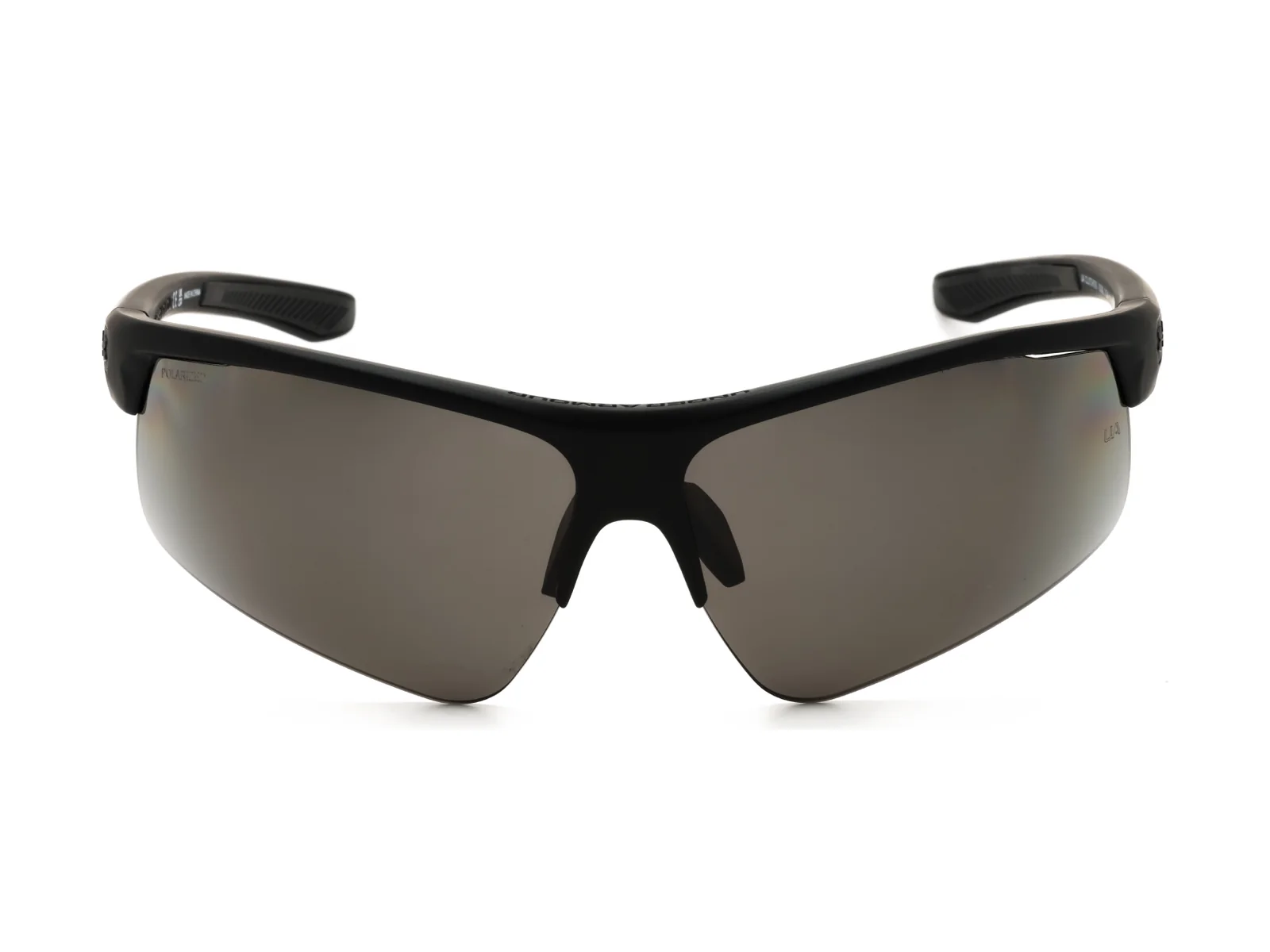 Under Armour Clutch sunglasses in matte black, front view