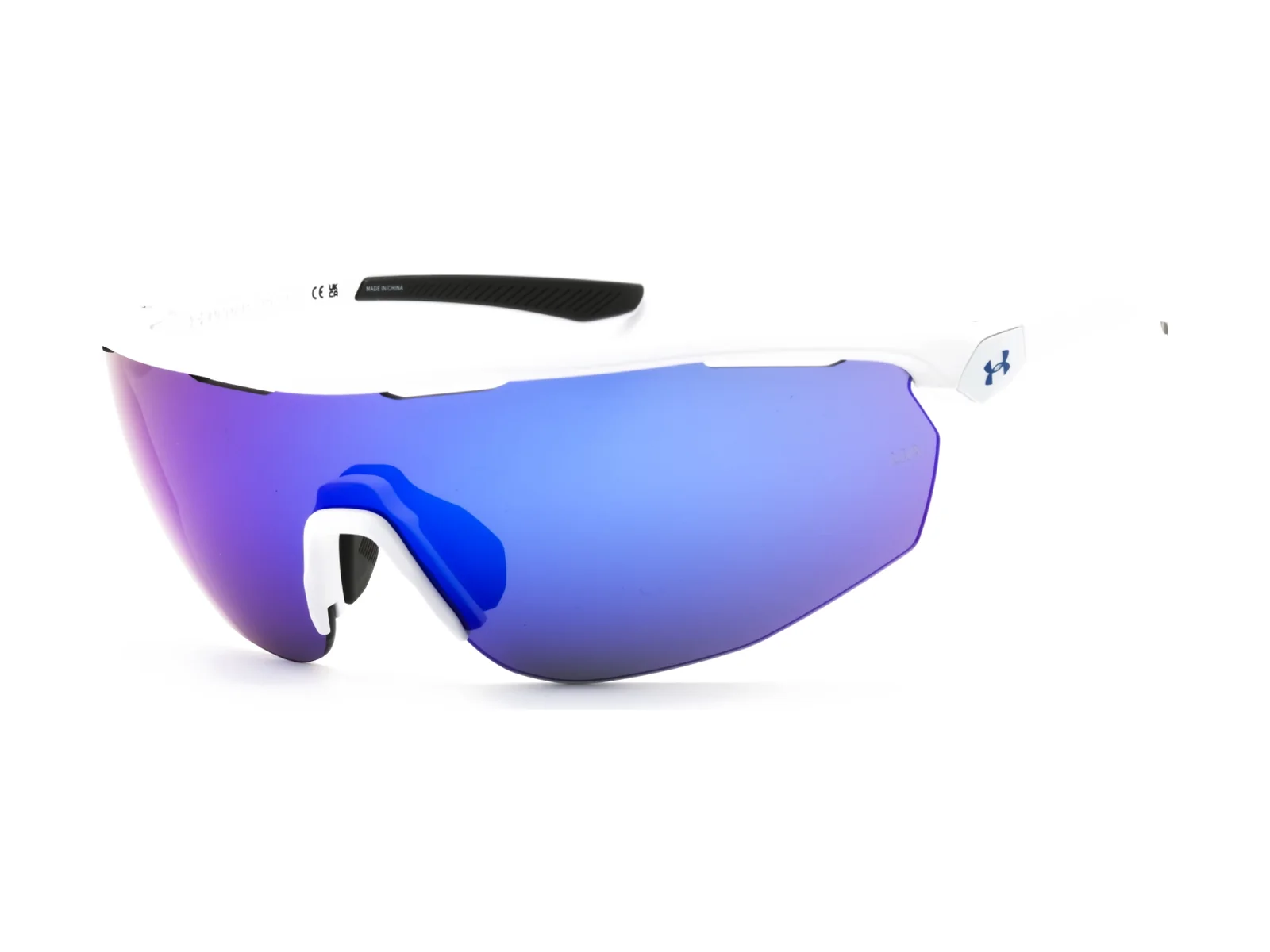 Under Armour Gametime sunglasses in matte white, side view