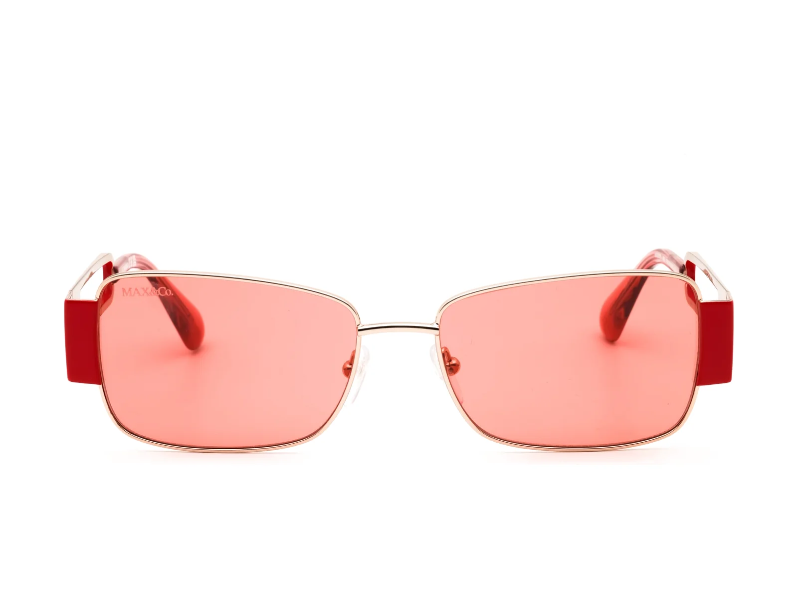 Max & Co. MO0070 sunglasses in shiny rose gold, front view