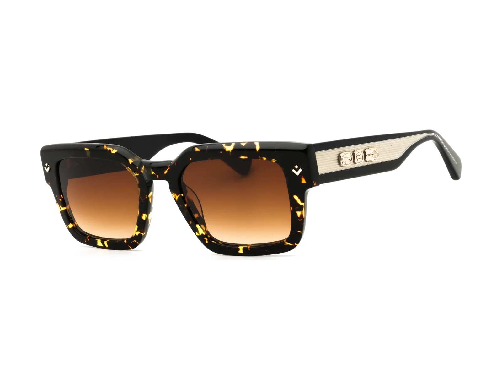 Lacoste L6071S sunglasses in dark havana, side view