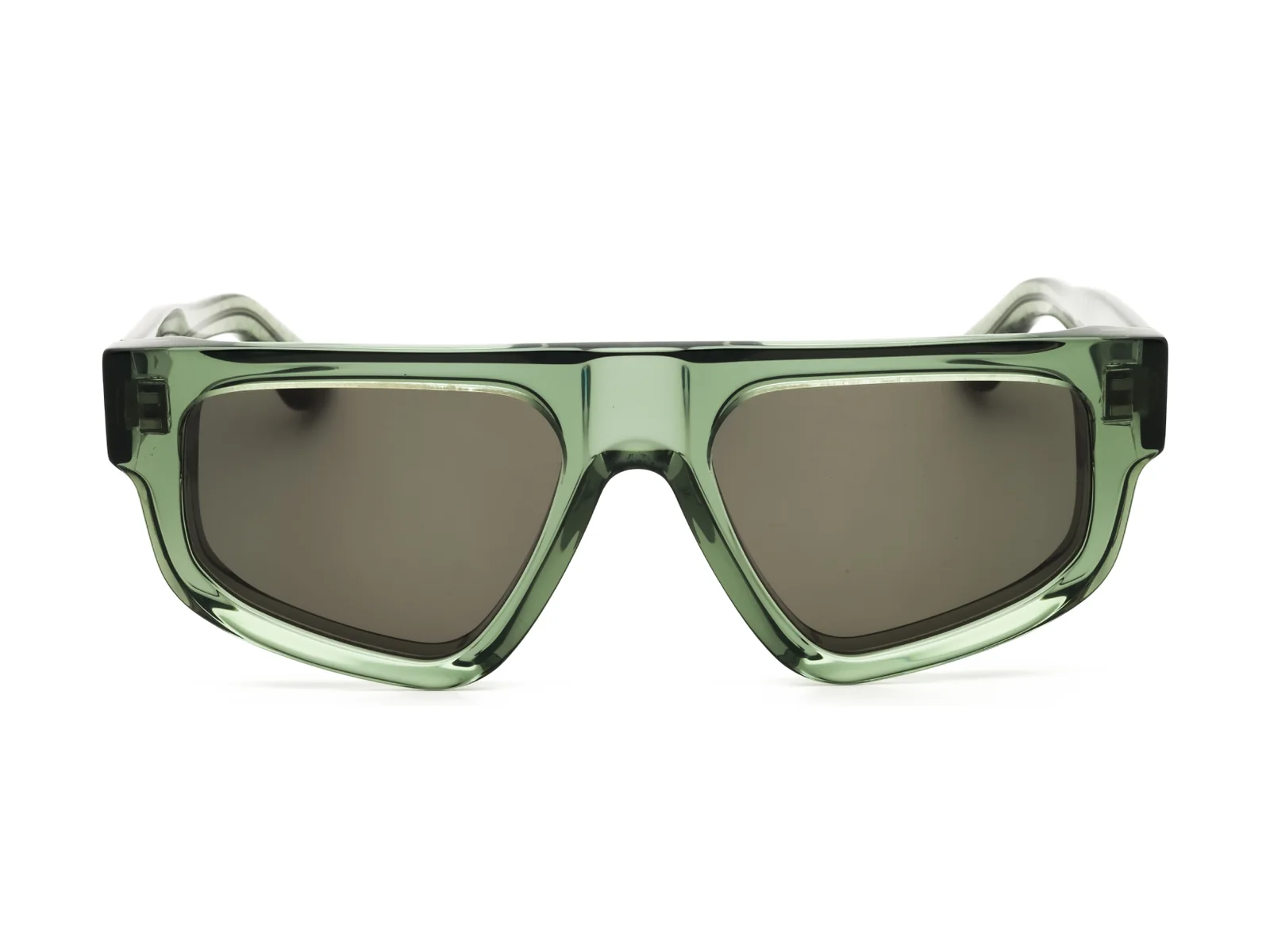 Calvin Klein CK25539S sunglasses in transparent green, front view