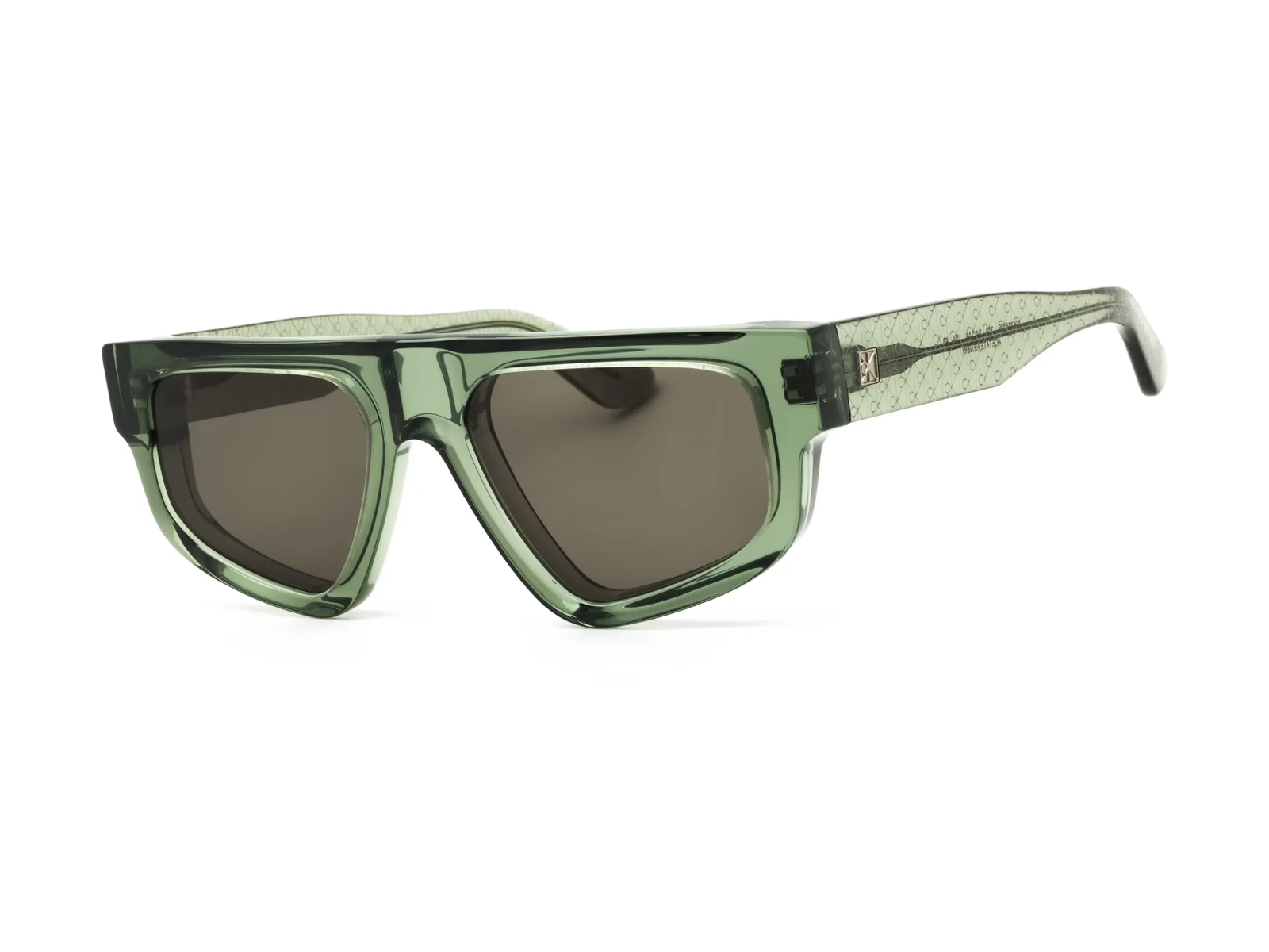 Calvin Klein CK25539S sunglasses in transparent green, side view