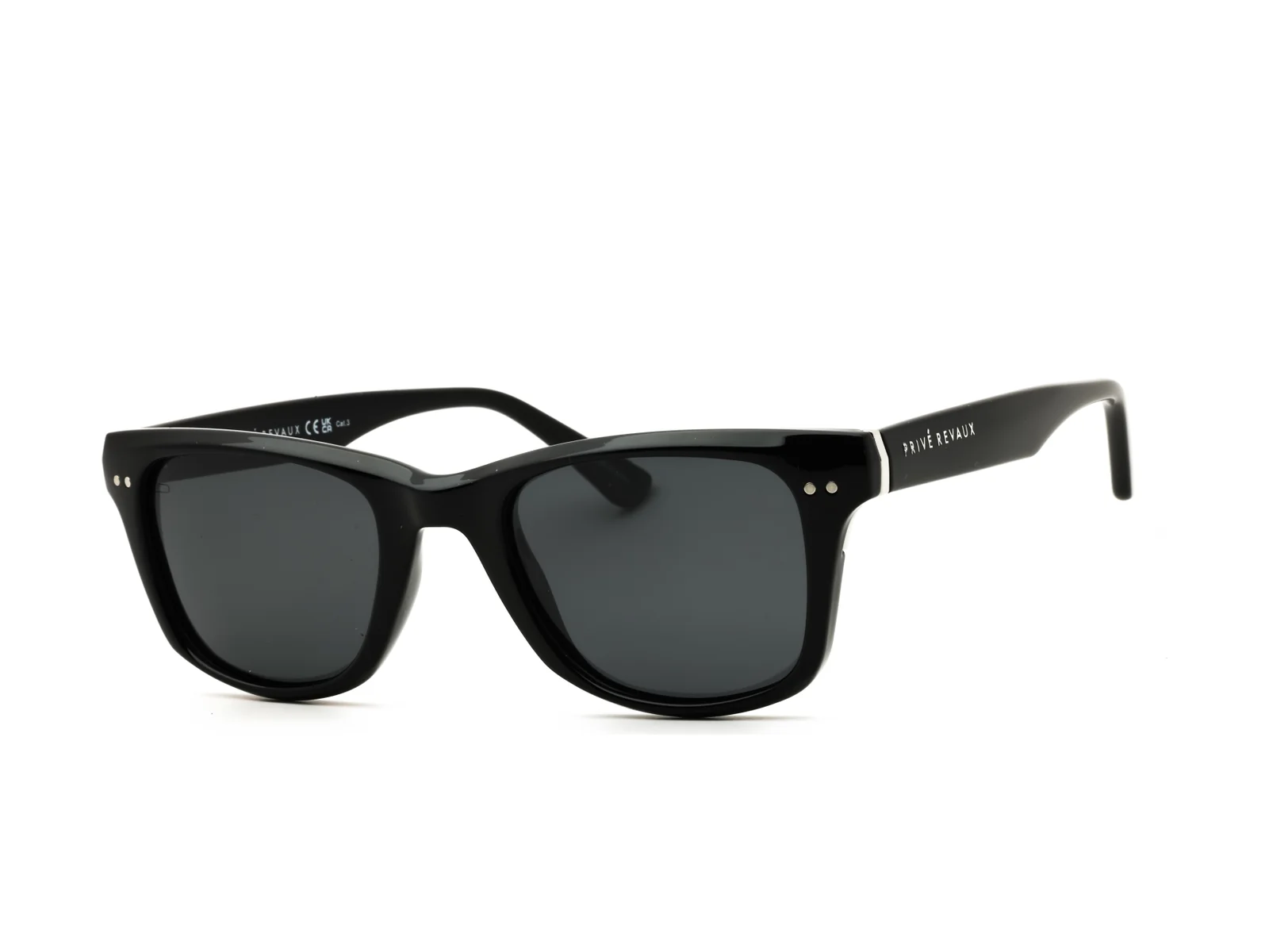 Privé Revaux Dicey sunglasses in caviar black, side view