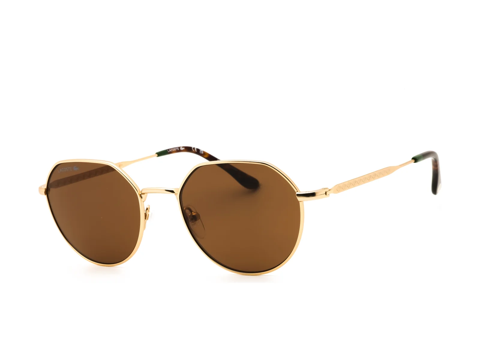 Lacoste L268S sunglasses in gold, side view