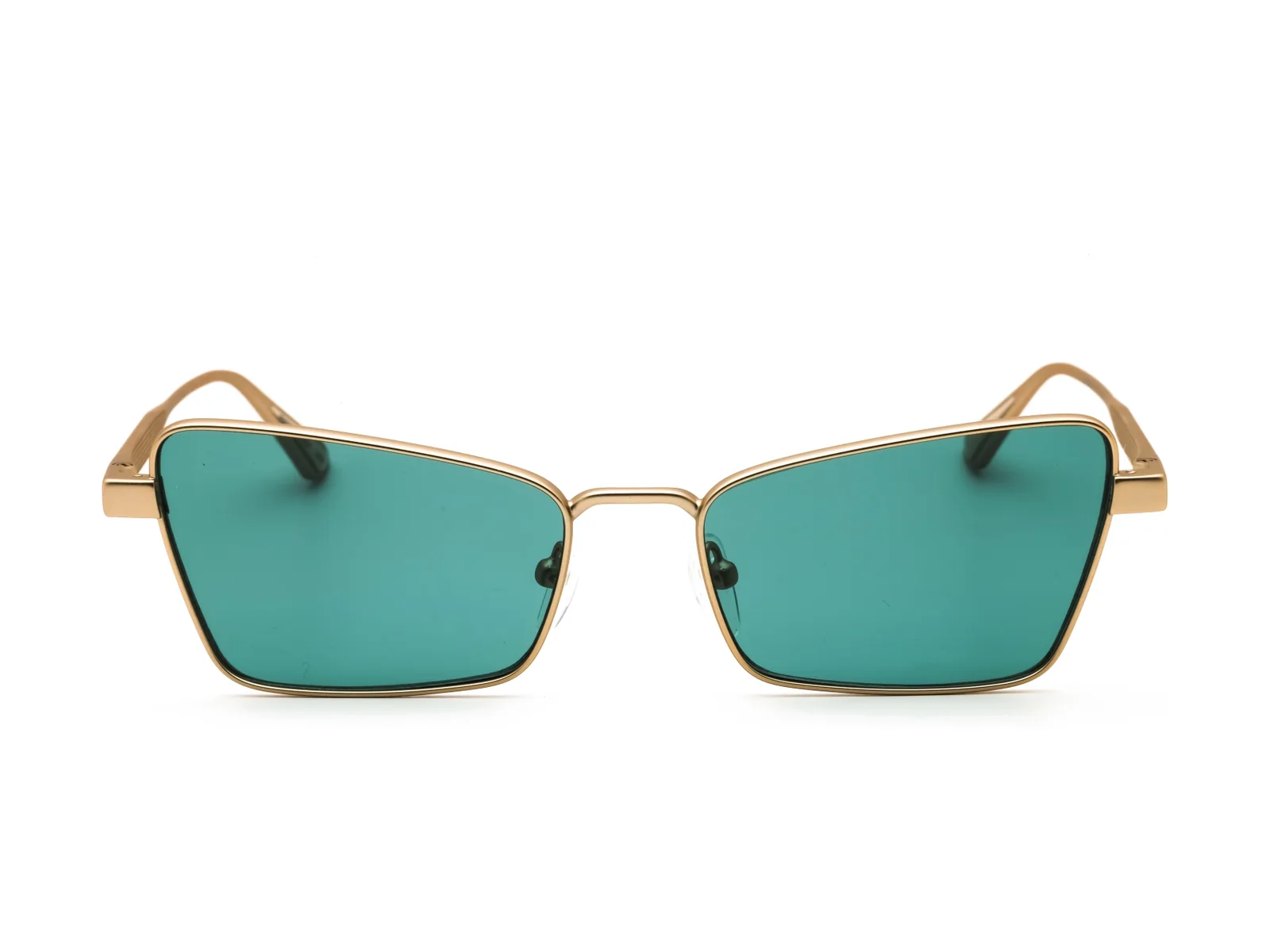 Calvin Klein CK24110S sunglasses in matte light gold, front view