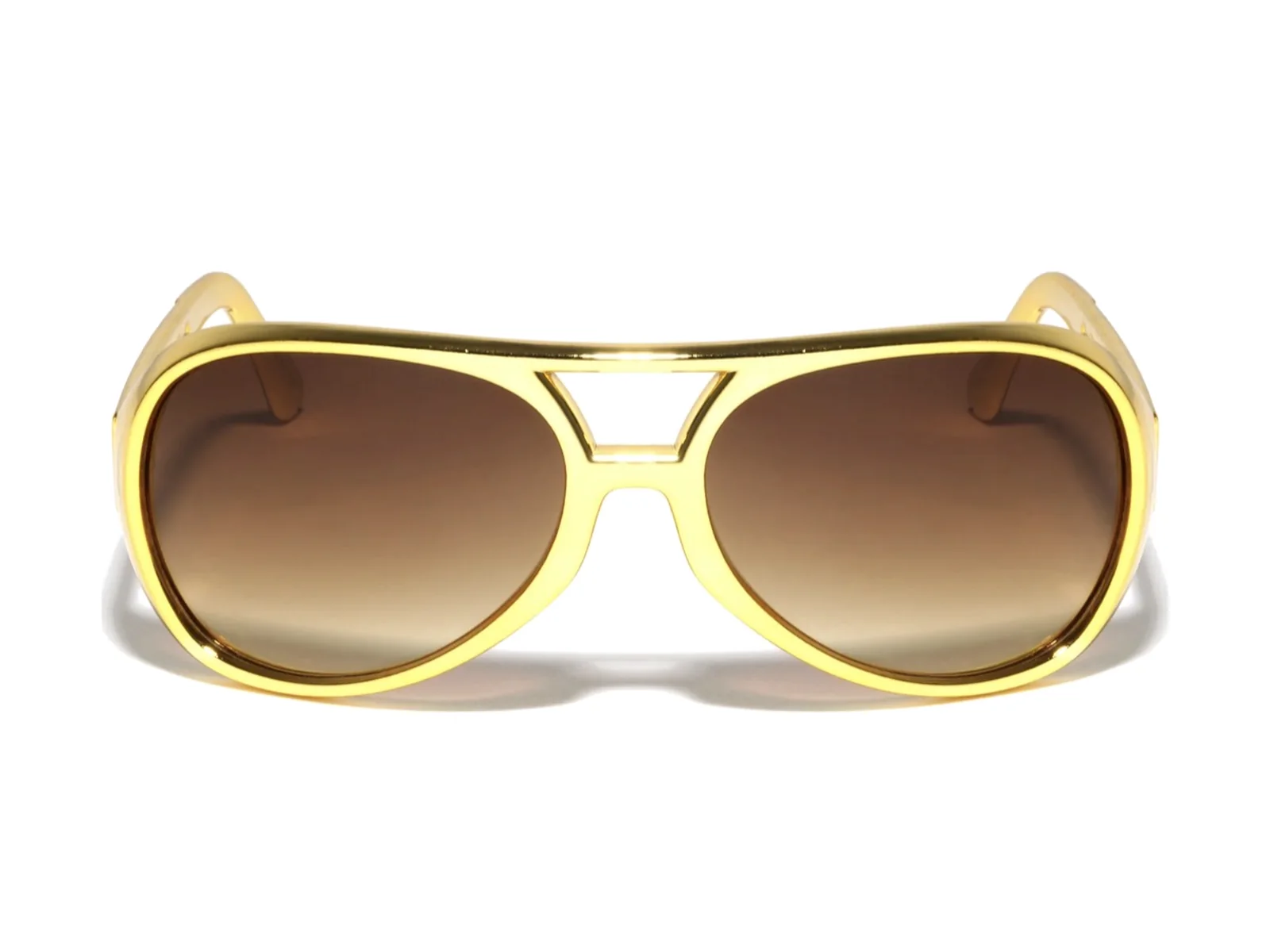 XClusive Chrome Holes sunglasses in shiny gold, front view