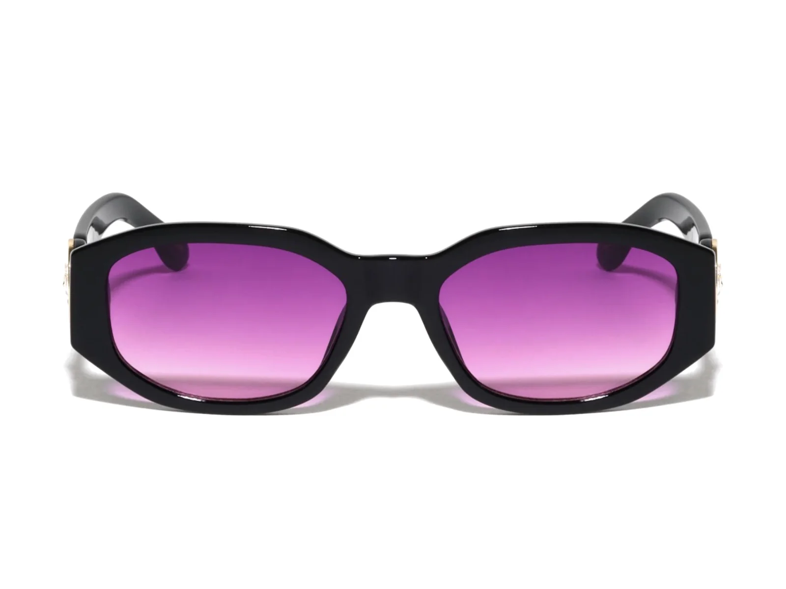 XClusive Black Violet sunglasses in black, front view